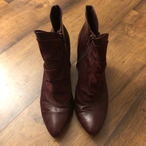 Maroon Booties